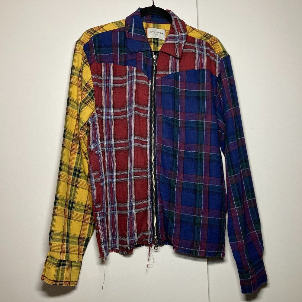 Lifted Anchors color block flannel